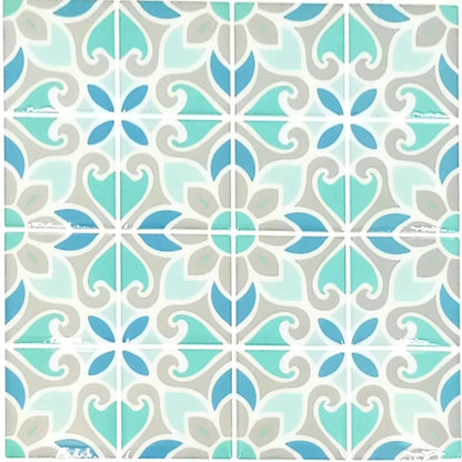 Pack of 6 - Waterproof and Heat Resistant Tiles Stickers for Bathroom & Kitchen - 10x10 inches - Techmanistan in Pakistan