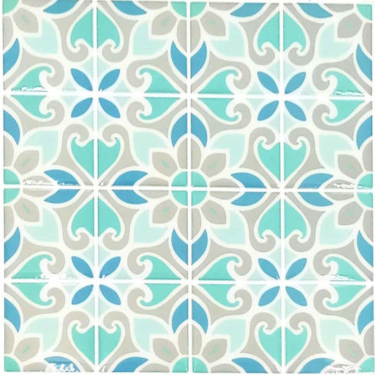 Pack of 6 - Waterproof and Heat Resistant Tiles Stickers for Bathroom & Kitchen - 10x10 inches - Techmanistan in Pakistan