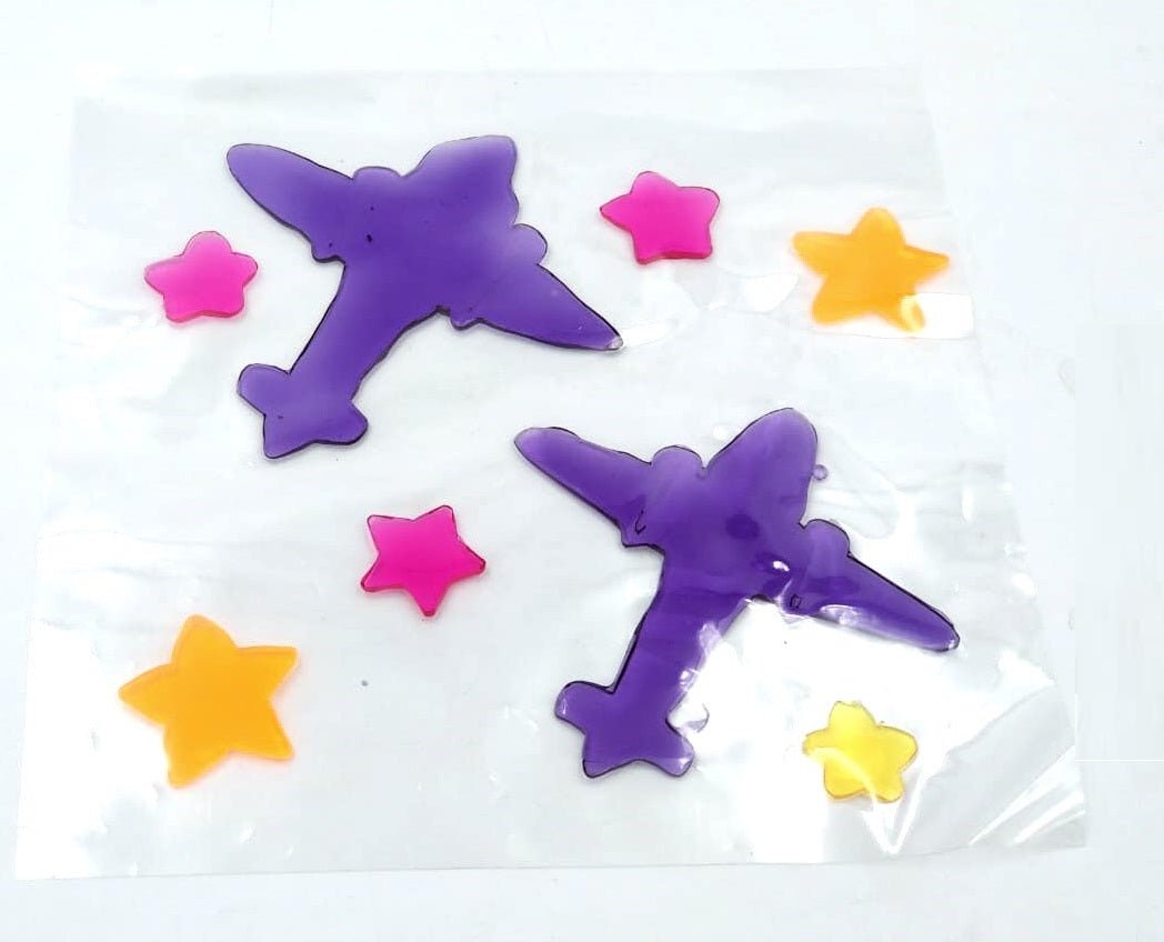 Pack of 8 - Different Shapes Gel Stickers For Window, Gel Clings, Anti - Collision Clings for Glass Windows Refrigerators Door - Techmanistan in Pakistan