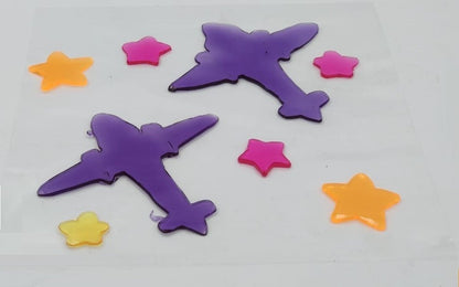 Pack of 8 - Different Shapes Gel Stickers For Window, Gel Clings, Anti - Collision Clings for Glass Windows Refrigerators Door - Techmanistan in Pakistan