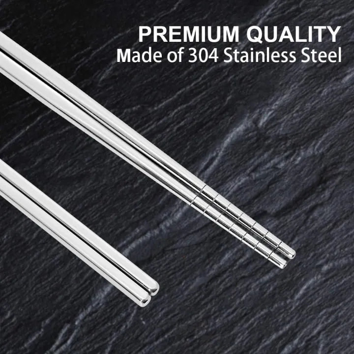 Pair of 5 Stainless Steel Chopsticks - Techmanistan in Pakistan
