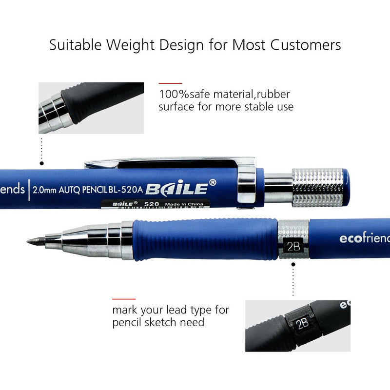 Plastic Body 2mm Mechanical Pencil Clutch Pencil - Techmanistan in Pakistan
