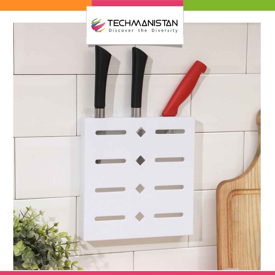 Plastic Wall - Mounted Knife Holder - Techmanistan in Pakistan