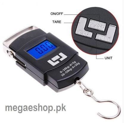 Portable 50 kg Capacity Luggage Scale Digital Weighing Travel Bag Weight Checker Hanging Weight Scale - Techmanistan in Pakistan