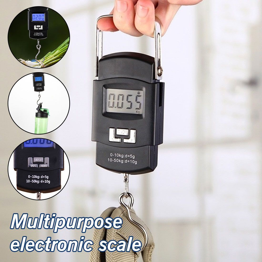 Portable 50 kg Capacity Luggage Scale Digital Weighing Travel Bag Weight Checker Hanging Weight Scale - Techmanistan in Pakistan