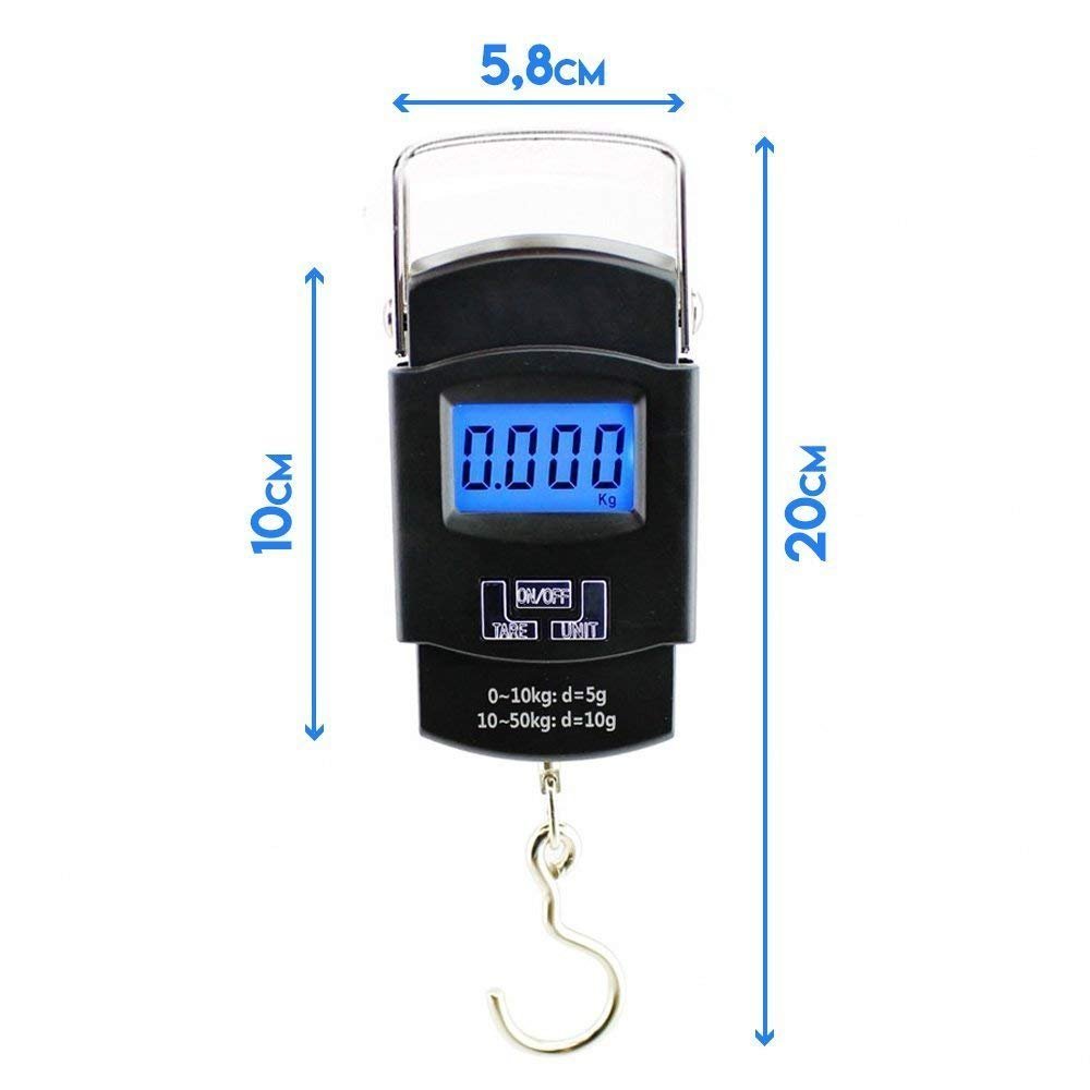 Portable 50 kg Capacity Luggage Scale Digital Weighing Travel Bag Weight Checker Hanging Weight Scale - Techmanistan in Pakistan
