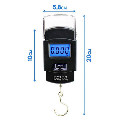 Portable 50 kg Capacity Luggage Scale Digital Weighing Travel Bag Weight Checker Hanging Weight Scale - Techmanistan in Pakistan