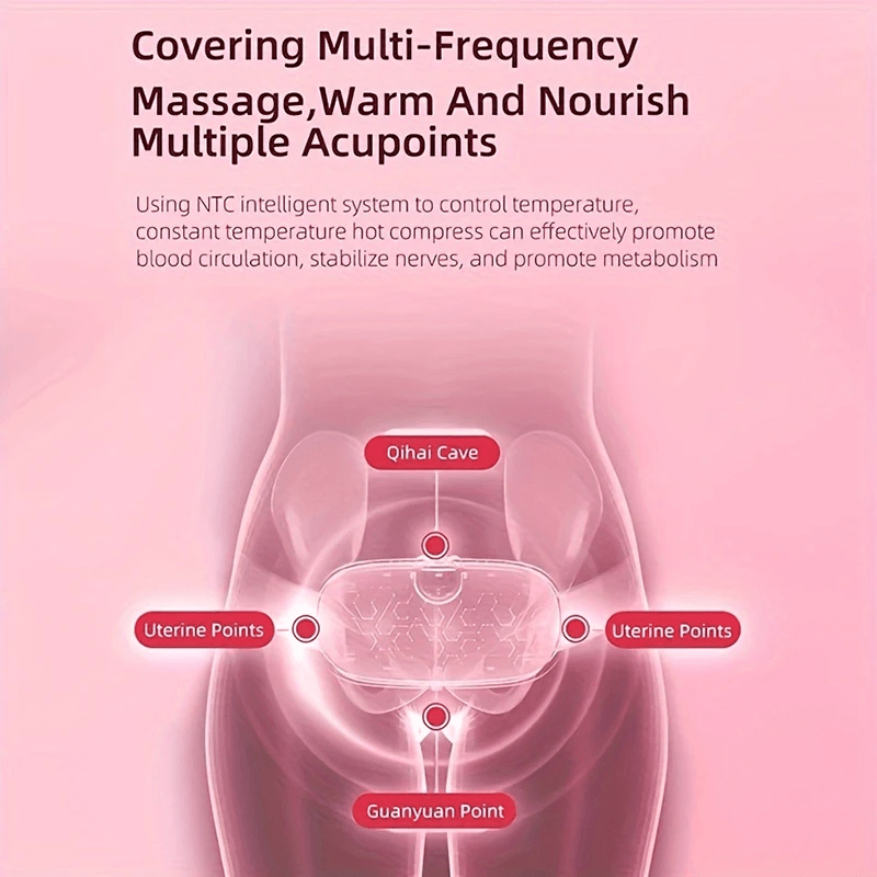 Portable Cordless Heating Pad for Menstrual Cramps Relief | 3 - Temperature & 4 - Massage Modes | Stomach & Back Pain Relief Device for Women - Techmanistan in Pakistan