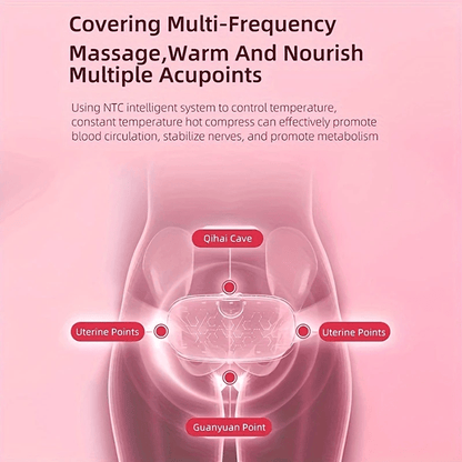 Portable Cordless Heating Pad for Menstrual Cramps Relief | 3 - Temperature & 4 - Massage Modes | Stomach & Back Pain Relief Device for Women - Techmanistan in Pakistan