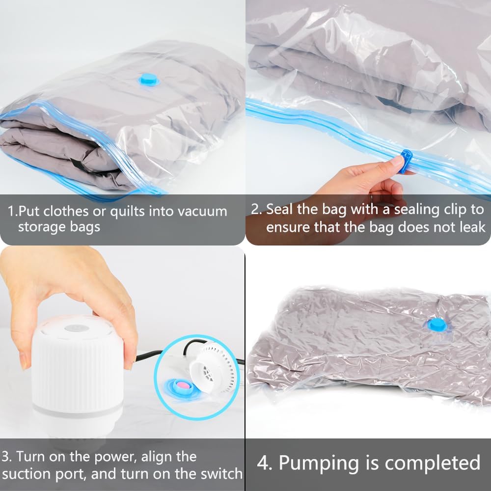 Air Pump Vacuum Storage Bags With Electric Pump Portable Electric