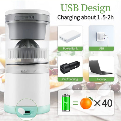 Portable Electric Citrus Juicer Rechargeable Orange Juicer Lemon Squeezer with USB Outlet - Techmanistan in Pakistan