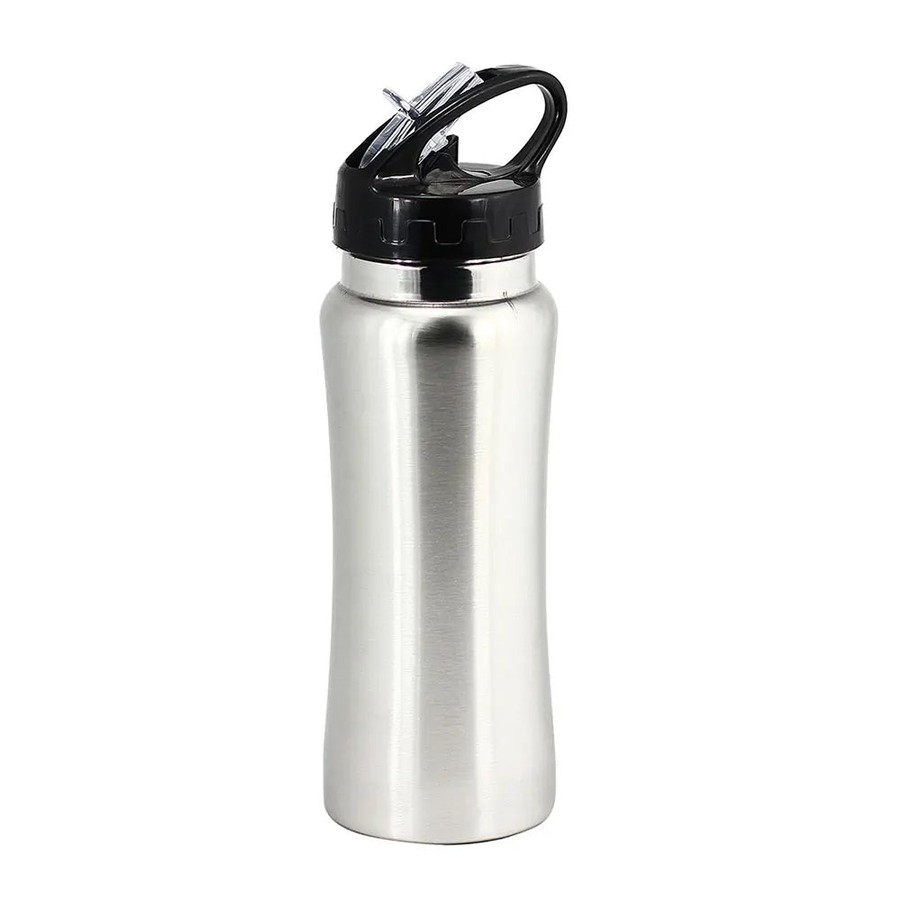 Portable Stainless Steel Water Bottle With Straw - 650 ML - Techmanistan in Pakistan