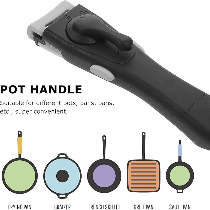 Pot Handle Replacement Removable Bowl Pan Grip Cookware Tool Replacement Cookware Handle Universal Grip for Nonstick Frying - Techmanistan in Pakistan