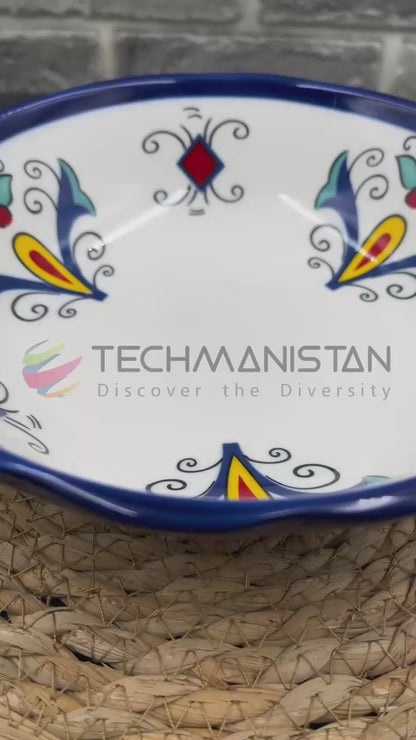 Irregular Shape Flower Ceramic Bowl