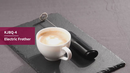 Battery-Operated Electric Milk Frother with Stand