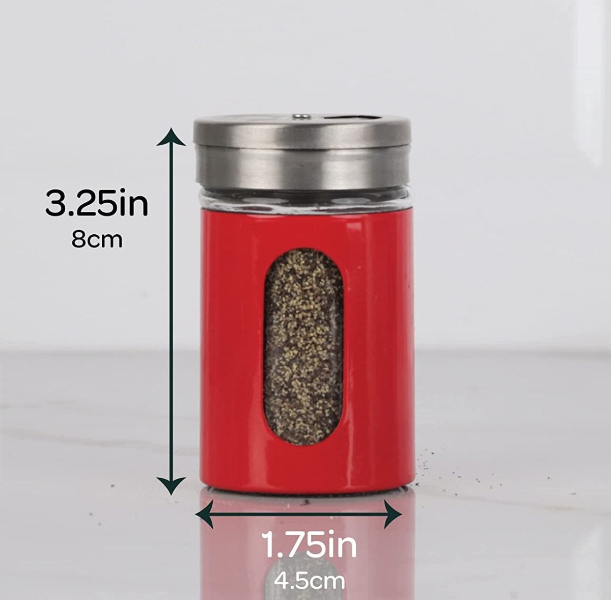 Random Color - 1 Piece Stainless Steel Cover Glass Salt & Pepper Mill With 3 Sized Holes, Spice Container, Salt Mill, Spice Bottle, Retro Spice Jar - Techmanistan in Pakistan