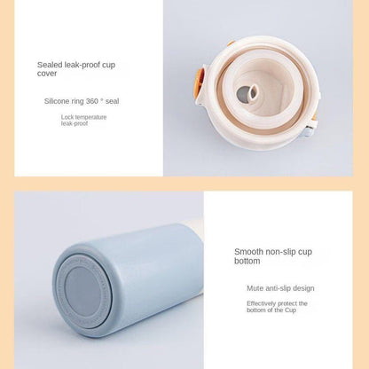 Random Color - 180ml Water Bottle, 180ml Stainless Steel Thermos Cup High Value Water Cup For Women Cute Portable Water Bottle For Boys And Kids - Techmanistan in Pakistan