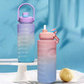 Random Color 2 Liter Multicolor Large Capacity Water Bottle With Motivational Quotes & Time Maker Instructions - Techmanistan in Pakistan