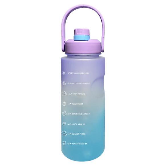 Random Color 2 Liter Multicolor Large Capacity Water Bottle With Motivational Quotes & Time Maker Instructions - Techmanistan in Pakistan