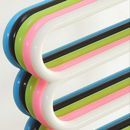 Random Color - 5 Layers Plastic Hanger, Wardrobe Space Saving, Multifunctional Hanger - Techmanistan in Pakistan