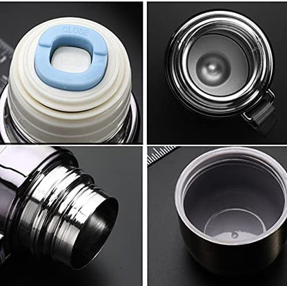 Random Color - 500ml Portable Durable Stainless Steel Vacuum Thermic Flask - Techmanistan in Pakistan