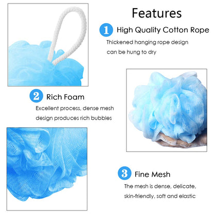 Random Color - Bath Sponge for Shower Ball, Shower Sponge, Mesh Bath Ball Sponge, Mini Exfoliating Sponge Loofahs for Baby Shower - Techmanistan in Pakistan