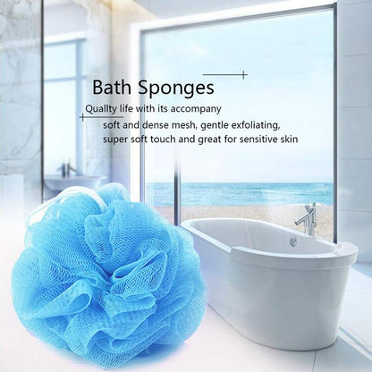 Random Color - Bath Sponge for Shower Ball, Shower Sponge, Mesh Bath Ball Sponge, Mini Exfoliating Sponge Loofahs for Baby Shower - Techmanistan in Pakistan