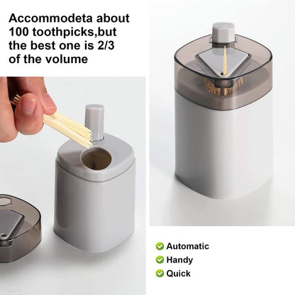 Random Color - Pop - Up Automatic Toothpick Dispenser Toothpick Holder, Toothpick Container, Press Button Toothpick Bottle, Toothpick Storage Box - Techmanistan in Pakistan