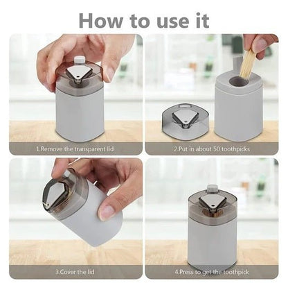 Random Color - Pop - Up Automatic Toothpick Dispenser Toothpick Holder, Toothpick Container, Press Button Toothpick Bottle, Toothpick Storage Box - Techmanistan in Pakistan