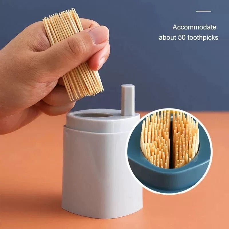 Random Color - Pop - Up Automatic Toothpick Dispenser Toothpick Holder, Toothpick Container, Press Button Toothpick Bottle, Toothpick Storage Box - Techmanistan in Pakistan