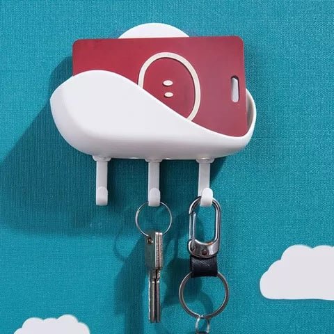 Random Color - Strong Adhesive Cloud Hooks, Cloud Soap Holder With Hooks, Wall Hanging Key Holder, Cloud Key Holder, Cloud Stand, Wall Mounted Soap Box Cloud Shape Hooks Punch Free Storage Box, Hanging Kitchen Hooks, Wall Hooks - Techmanistan in Pakistan