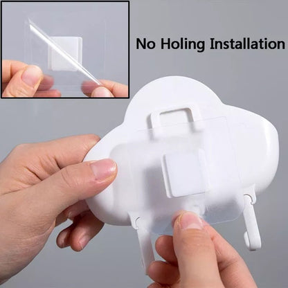 Random Color - Strong Adhesive Cloud Hooks, Cloud Soap Holder With Hooks, Wall Hanging Key Holder, Cloud Key Holder, Cloud Stand, Wall Mounted Soap Box Cloud Shape Hooks Punch Free Storage Box, Hanging Kitchen Hooks, Wall Hooks - Techmanistan in Pakistan