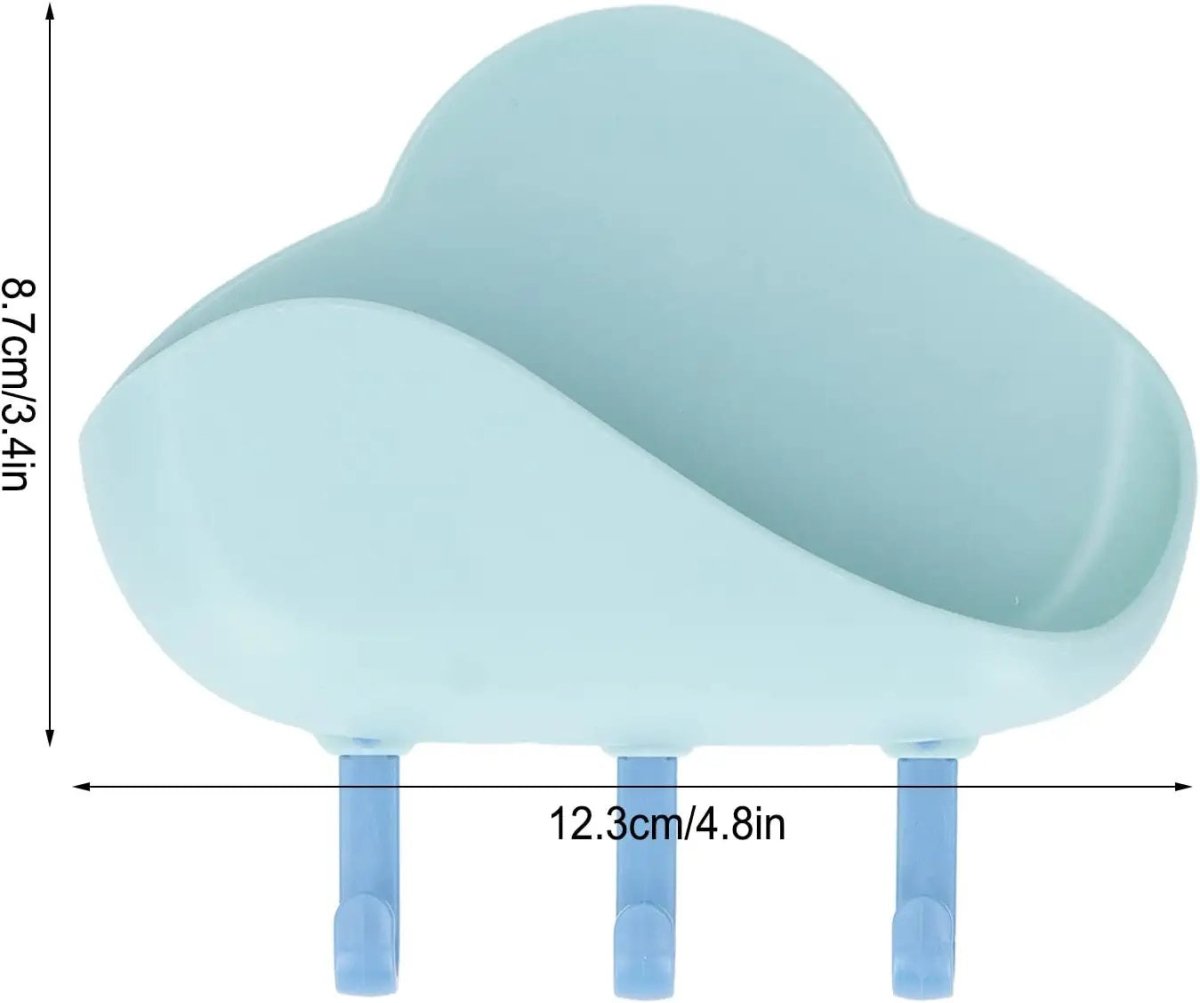Random Color - Strong Adhesive Cloud Hooks, Cloud Soap Holder With Hooks, Wall Hanging Key Holder, Cloud Key Holder, Cloud Stand, Wall Mounted Soap Box Cloud Shape Hooks Punch Free Storage Box, Hanging Kitchen Hooks, Wall Hooks - Techmanistan in Pakistan
