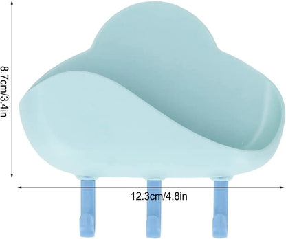 Random Color - Strong Adhesive Cloud Hooks, Cloud Soap Holder With Hooks, Wall Hanging Key Holder, Cloud Key Holder, Cloud Stand, Wall Mounted Soap Box Cloud Shape Hooks Punch Free Storage Box, Hanging Kitchen Hooks, Wall Hooks - Techmanistan in Pakistan