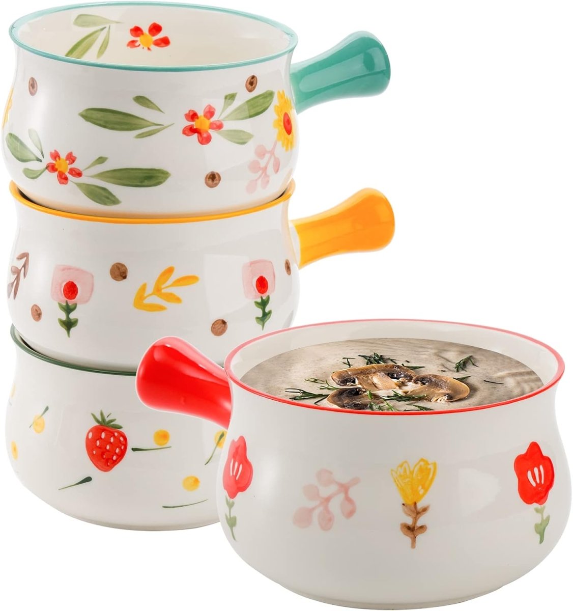 Random Color/Print Korean Bowl With Handle - Techmanistan in Pakistan