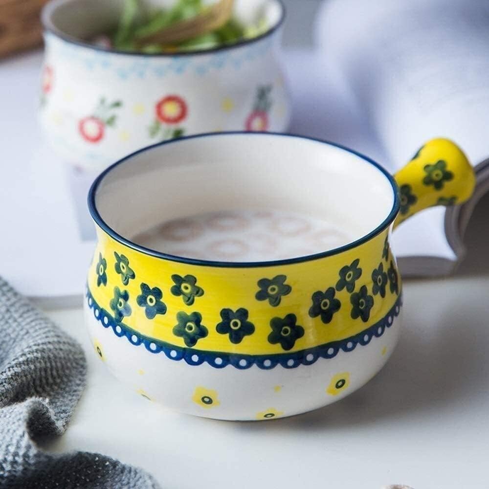 Random Color/Print Korean Bowl With Handle - Techmanistan in Pakistan