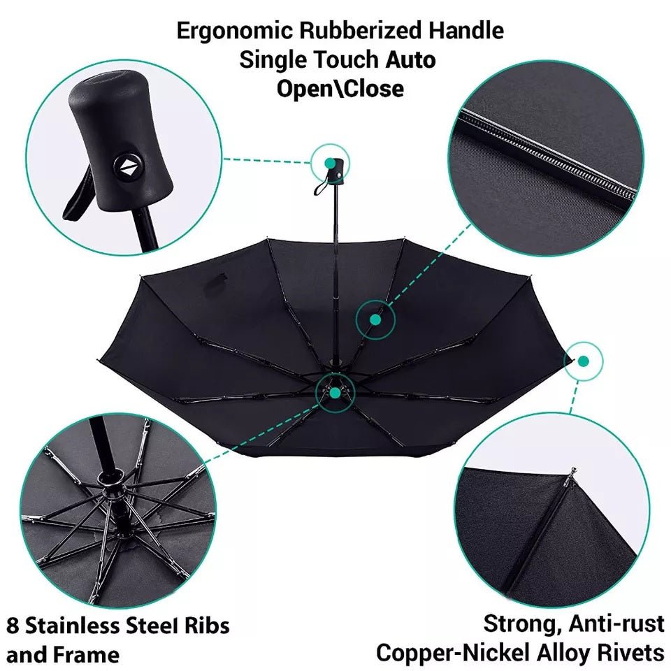 Random Color/Print - Small Double Folding Umbrella - Techmanistan in Pakistan