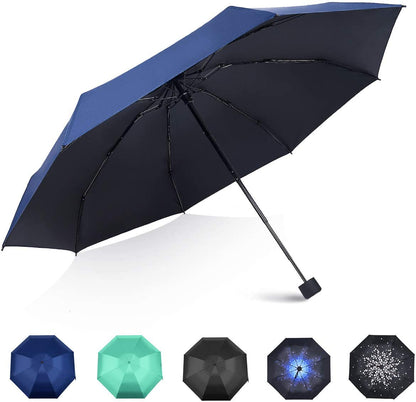 Random Color/Print - Small Double Folding Umbrella - Techmanistan in Pakistan