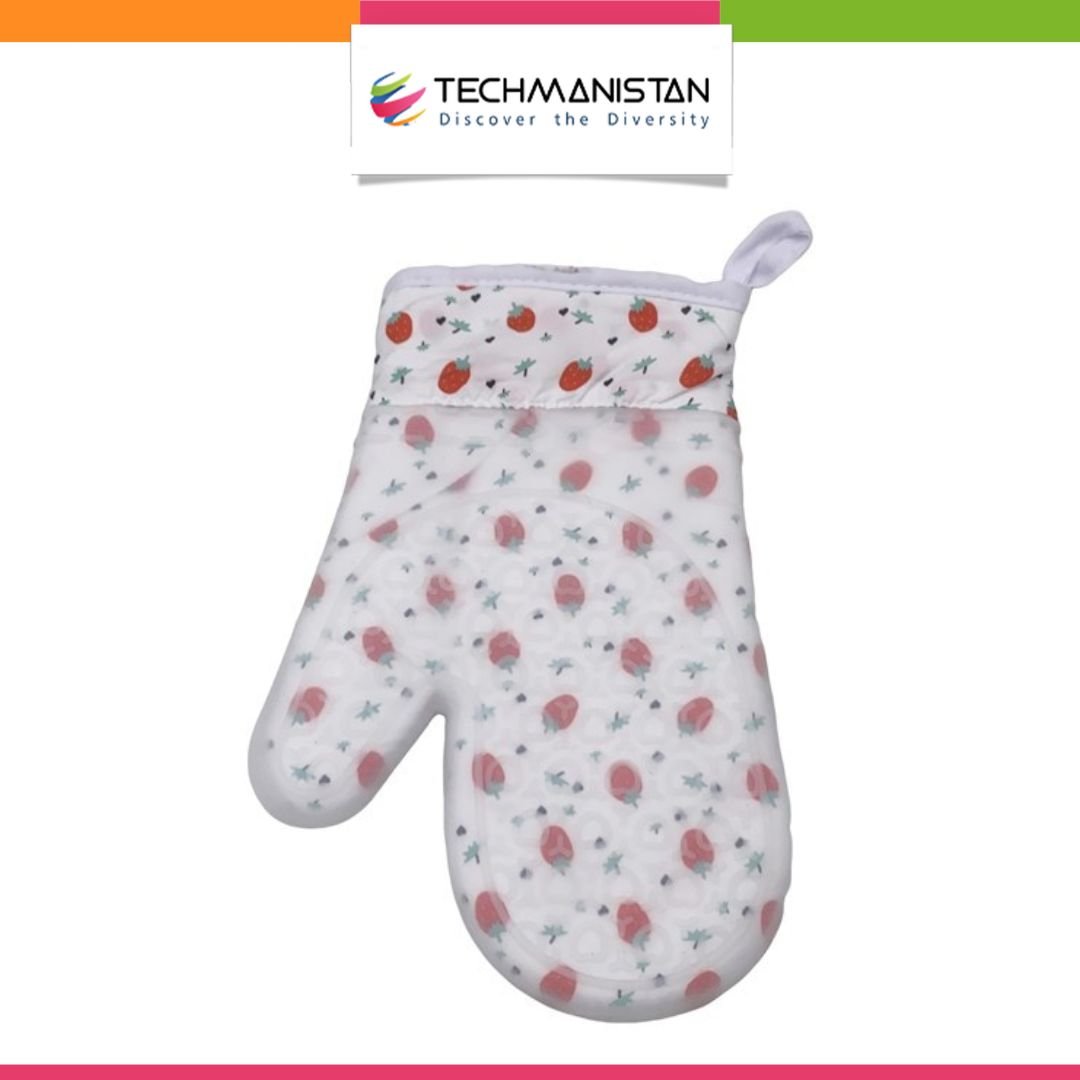 Random Design Cotton Gloves with Silicon Coating - Techmanistan in Pakistan