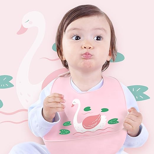 Random Design Print Silicone Baby Bib - Techmanistan in Pakistan