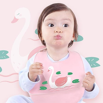 Random Design Print Silicone Baby Bib - Techmanistan in Pakistan