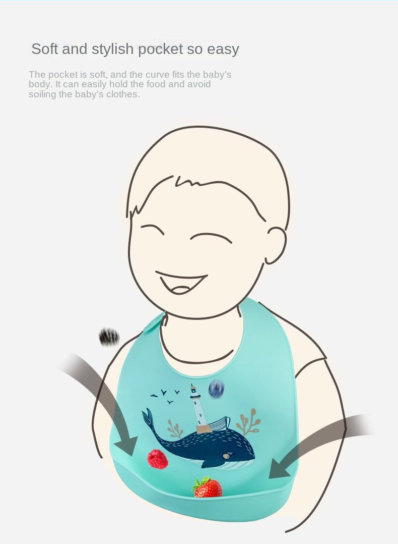 Random Design Print Silicone Baby Bib - Techmanistan in Pakistan