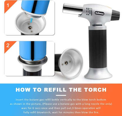 Refillable Culinary Butane Torch With Safety Lock - Techmanistan in Pakistan