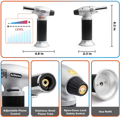 Refillable Culinary Butane Torch With Safety Lock - Techmanistan in Pakistan