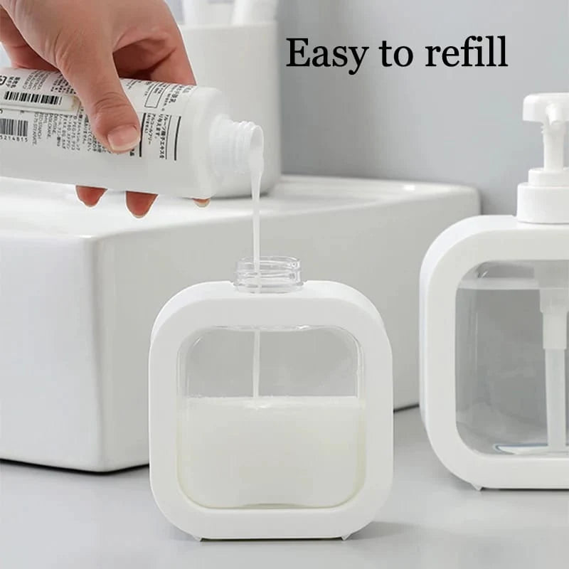 500ml Refillable Soap Dispenser Bottle with Lockable Pump
