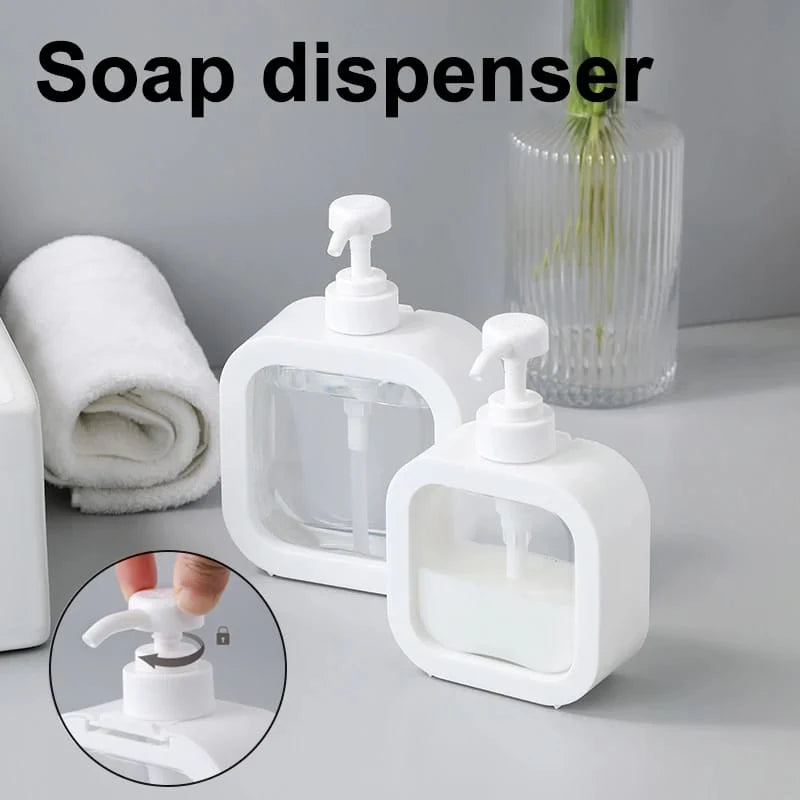 500ml Refillable Soap Dispenser Bottle with Lockable Pump
