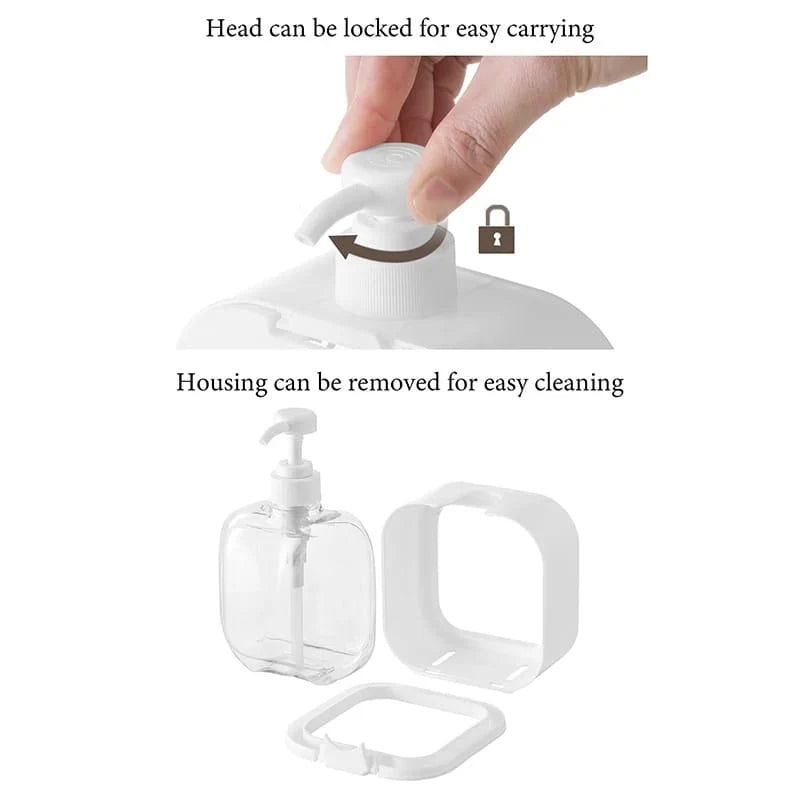 500ml Refillable Soap Dispenser Bottle with Lockable Pump