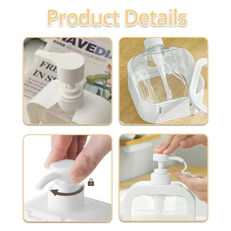 500ml Refillable Soap Dispenser Bottle with Lockable Pump