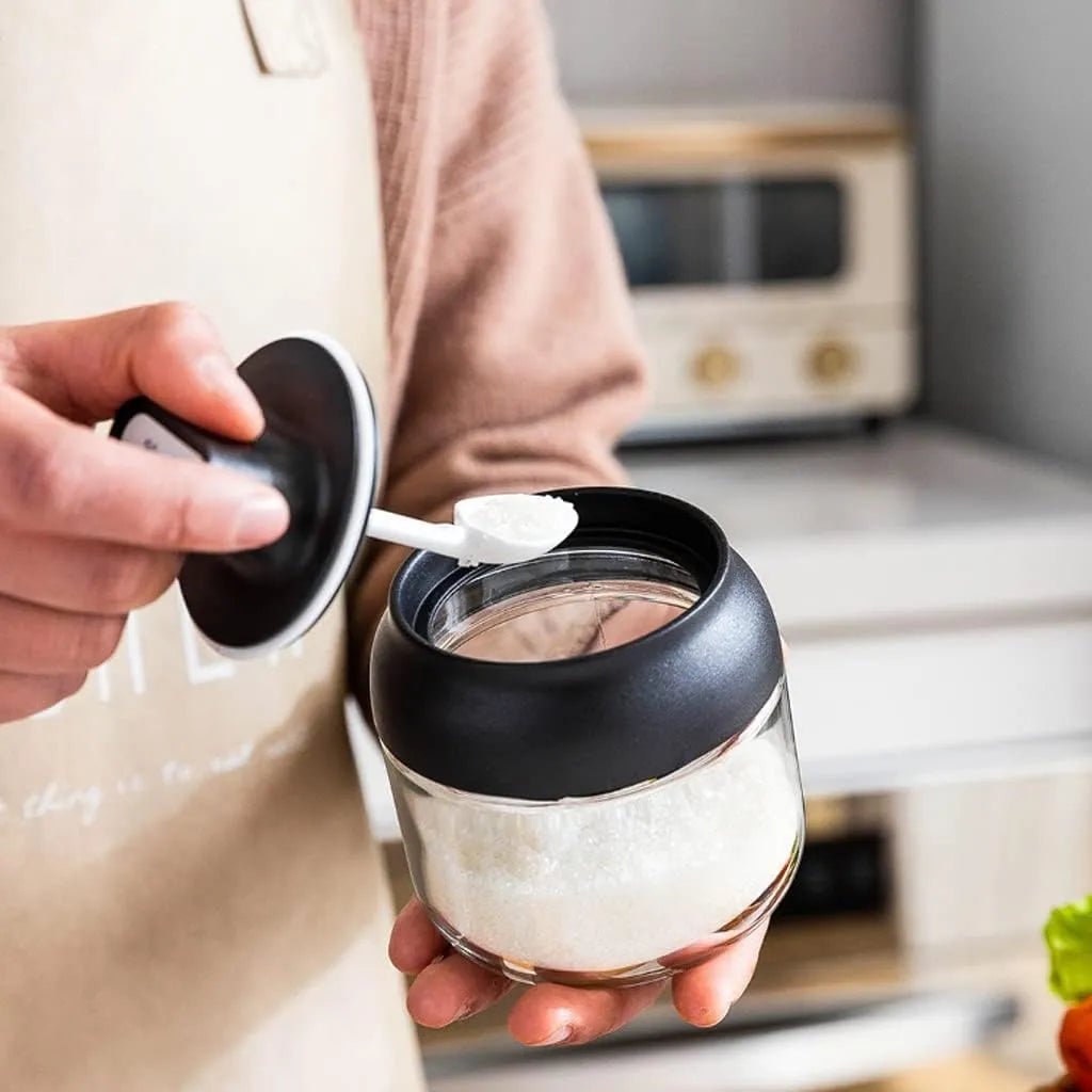Refillable Sugar Dispenser Glass Bottle With Spoon - Techmanistan in Pakistan