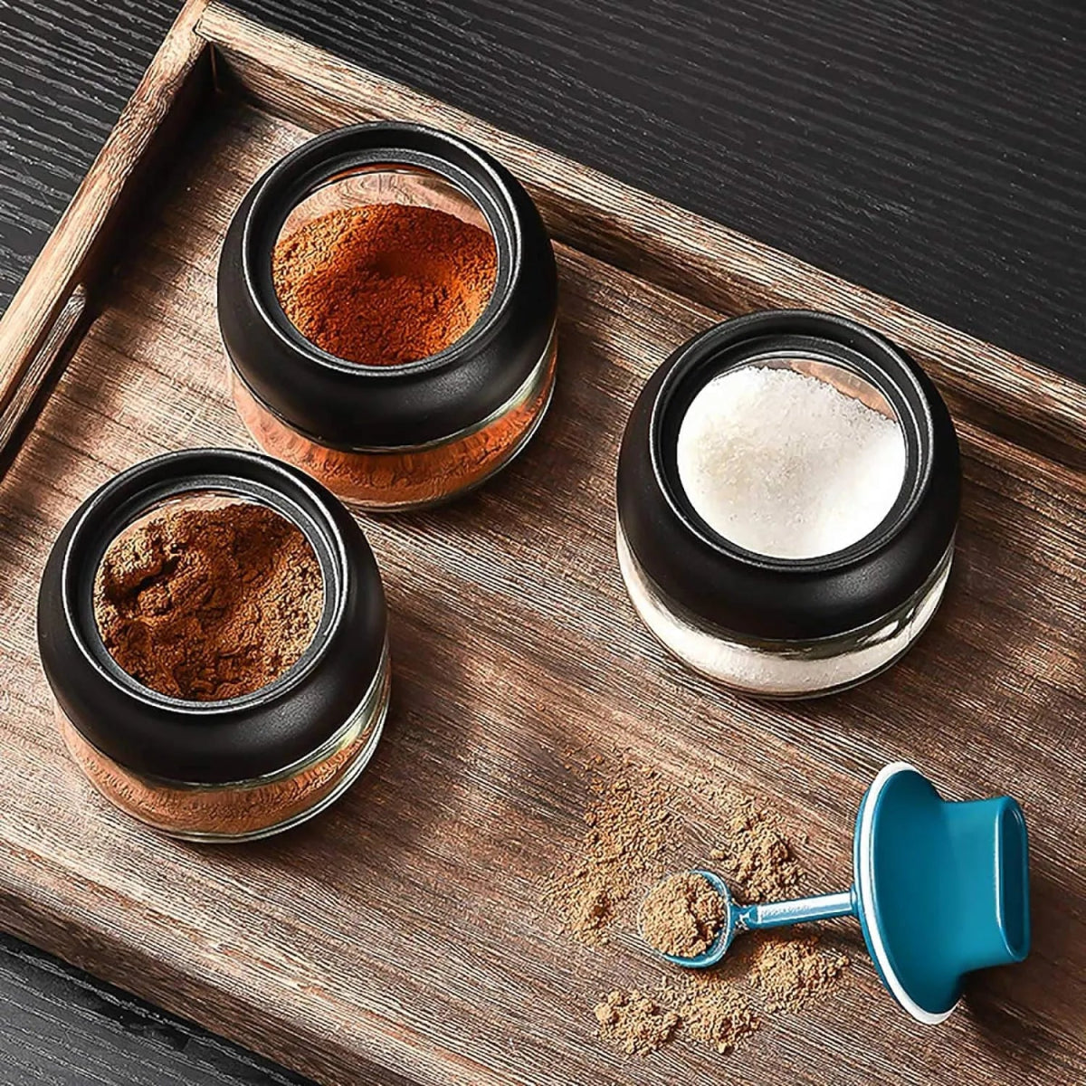 Refillable Sugar Dispenser Glass Bottle With Spoon - Techmanistan in Pakistan